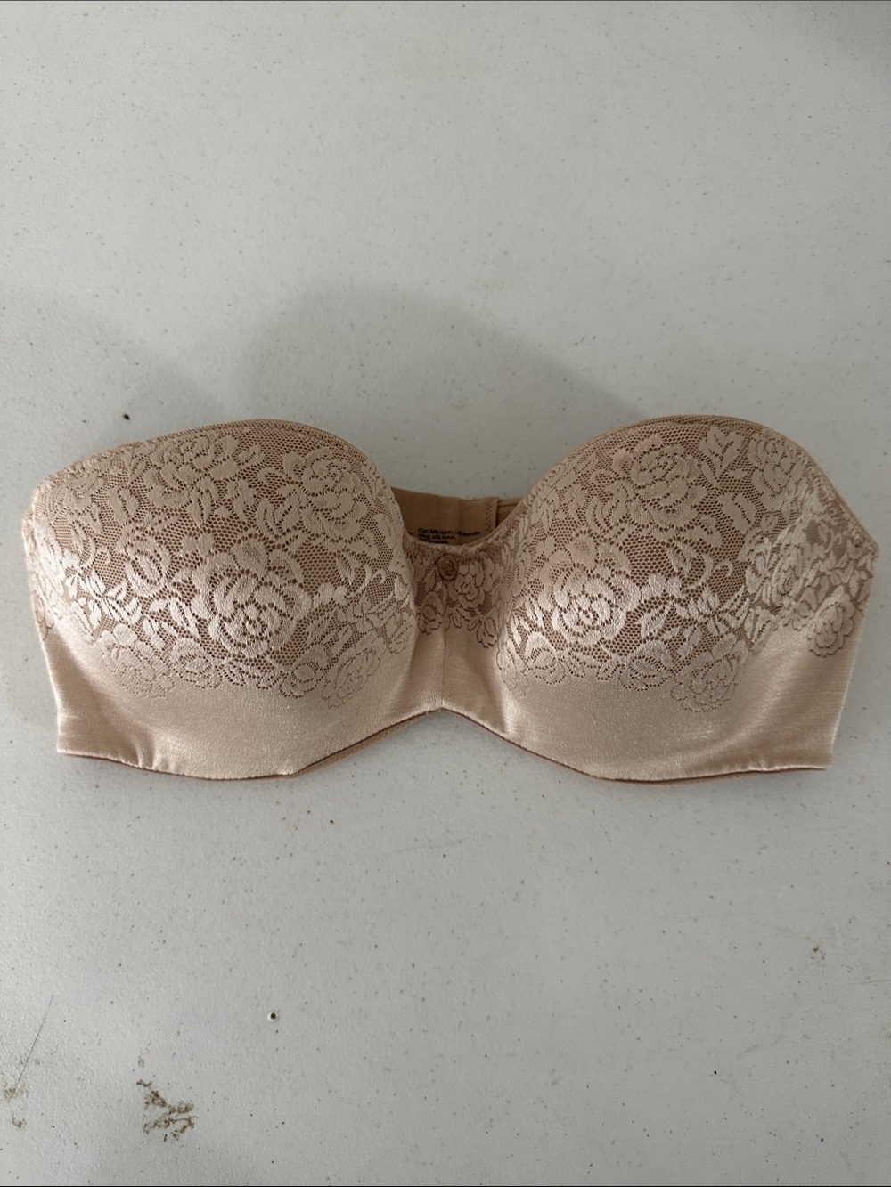 Soma Strapless Lace Bandeau Bra — Nude Blush